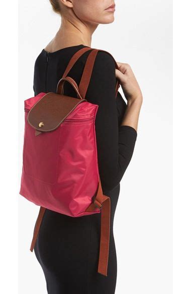 longchamp backpack street style.